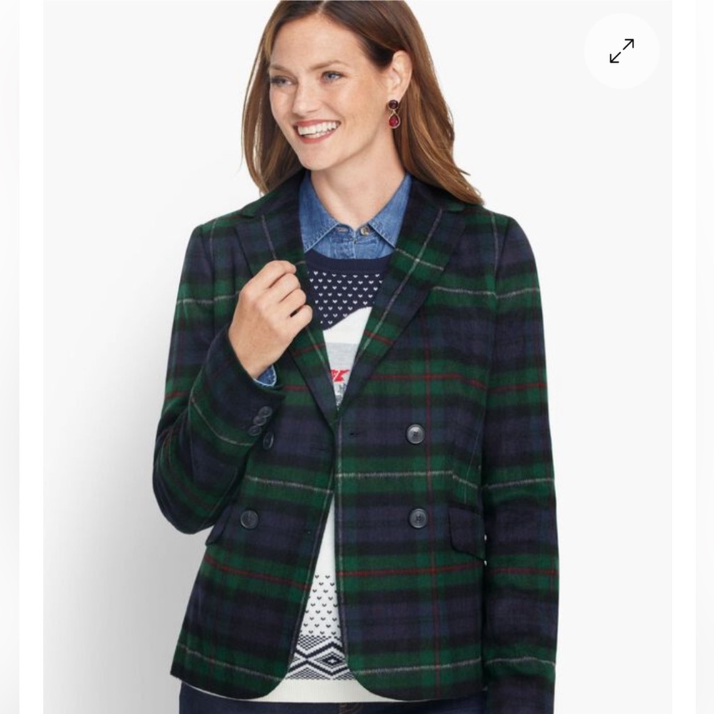 BRUSHED WOOL DOUBLE BREASTED BLAZER! NWOT! Size 12p